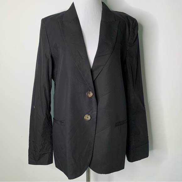 TWP Jackets & Blazers - TWP Women's Black Two Button 100% Cotton Blazer Size XS / Small